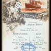 ZWEITES FRUHSTUCK [held by] HAMBURG-AMERIKA LINIE [at] "SCHNELLDAMPFER ""AUGUSTE VICTORIA""" (SS;)