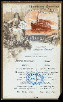ZWEITES FRUHSTUCK [held by] HAMBURG-AMERIKA LINIE [at] "SCHNELLDAMPFER ""AUGUSTE VICTORIA""" (SS;)