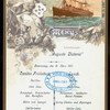 ZWEITES FRUHSTUCK [held by] HAMBURG-AMERIKA LINIE [at] "SCHNELLDAMPFER ""AUGUSTE VICTORIA""" (SS;)