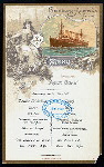 ZWEITES FRUHSTUCK [held by] HAMBURG-AMERIKA LINIE [at] "SCHNELLDAMPFER ""AUGUSTE VICTORIA""" (SS;)