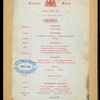 DINNER MENU [held by] QUEEN'S HOTEL [at] "MANCHESTER, ENG." (HOTEL)