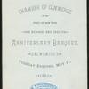 112 ANNIVERSARY BANQUET [held by] CHAMBER OF COMMERCE NY STATE [at] DELMONICO'S (RESTAURANT;)