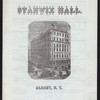 DINNER [held by] STANWIX HALL [at] "ALBANY, NY" (HOTEL;)