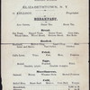 BREAKFAST [held by] THE WINDSOR [at] "ELIZABETHTOWN, NY" (COMM)