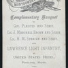 COMPLIMENTARY BANQUET [held by] UNITED STATES HOTEL [at] "PORTLAND,ME" (COMM)