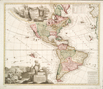 Americae tam septentrionalis quam meridionalis in mappa geographica delineatio ....
