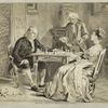 Benjamin Franklin playing chess with Mrs. Howe