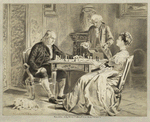 Benjamin Franklin playing chess with Mrs. Howe