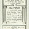 South African College, High and Junior Schools, Cape Town.