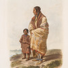Dacota indianerin und Assiniboin Mädchen. Indienne Dacota et jeune fille Assiniboine. Dacota woman and Assiniboin girl.