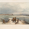 Fort Clark am Missouri (Februar 1834). Fort Clark sur le Missouri (Fevrier 1834). Fort Clark on the Missouri (February 1834).