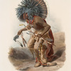 Pehriska-Ruhpa, Mönnitarri Krieger im Auzuge des Hundetanzes. Pehriska-Ruhpa, guerrier Moennitarri costume pour la Danse du Chien. Pehriska-Ruhpa, Moennitarri warrior in the costume of the Dog dance.