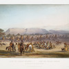 Lager der Piekann Indianer. Camp des Indiens Piekann. Encampment of the Piekann Indians.