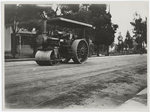 Petrolithic Tamping Roller working in Asphaltic Gracel Construction. Whittier, Cal.