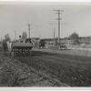 Cement concrete road. Huntington Drive, L. A. Co., Cal. Tamping subgrade 'Petrolithic Tamping Roller', 1912.  (View no. 2)