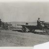 Avery farm truck pulling grader. Bliss, Oklahoma.