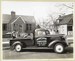 GM truck labeled Anthony Keeson Landscaping filled with soil 