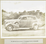 Buick cars for 1938 with new type of hood lid which lifts from the molding line.