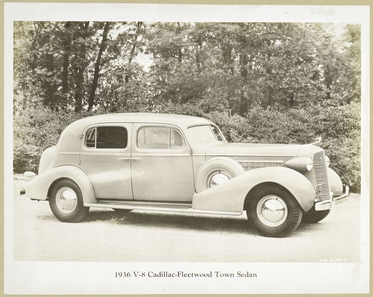 1936 V-8 Cadillac-Fleetwood Town Sedan. - NYPL Digital Collections