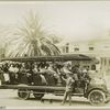 Tourists in Pacific Sight Seeing Co. vehicle 1911.