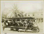 Tourists in Pacific Sight Seeing Co. vehicle 1911.