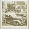 J. J. Radebaugh of North Baltimore, Ohio, in his 1904 model Oldsmobile and with his 1937 Oldsmobile Six