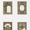 Decorative Easter cards with crosses, flowers, birds and butterflies.