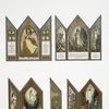 Triptych greeting cards depicting biblical scenes of Christ.