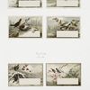 New Year, Christmas, and birthday cards depicting birds.