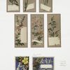 Christmas, New Year and birthday cards with flowers and sculpted figures.
