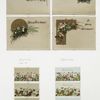 Christmas cards depicting  flowers ; mottoes.