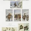 Christmas and New Year cards depicting polar bear, ice skaters, and flowers.