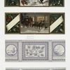 Christmas cards depicting winter scenes and lanscapes ; children on sleigh ; horse-drawn carriage.