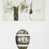 Easter cards : egg-shaped depicting eggs, and flowers.