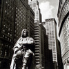 DePeyster statue, Bowling Green, looking north on Broadway