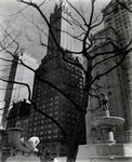 Central Park Plaza: Hotel Sherry-Netherland (center), Hotel Savoy Plaza (right), From 58th Street and Fifth Avenue