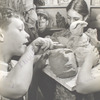 Queensboro Community Art Center: students in sculpture class, 36-76 Roosevelt Avenue