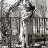 St. Mark's Church, statue in courtyard, East 10th Street and Second Avenue