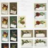 Album cards depicting flowers and leaves.