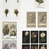 Christmas cards depicting holly, birds, flowers, crosses, and angels.