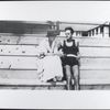 Eugene O'Neil and Elaine Freeman sitting on the boards.