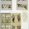 Birthday, Easter, Christmas, and New Year cards with decorative ornamentation, depicting flowers, trees and berries.