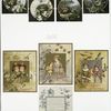 Christmas and Easter cards depicting nests, plants, bells, children, carollers and holly.