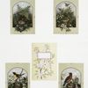 Birthday, Christmas, and New Year cards depicting birds, nests and flowering trees.