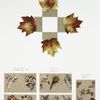 Christmas and New Year cards depicting flowers and fall foliage.