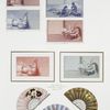 Birth announcements, birthday, Christmas and Easter cards depicting babies, angels, a stork, a cabbage patch, boats and fans.