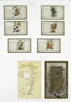 Christmas and Thanksgiving cards depicting fruit, birds, trees and decorative design.