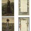 Valentine cards with verses, depicting landscapes, portraits and flowers.