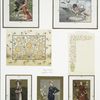 Valentine cards depicting children, birds, decorative designs, flowers, trees, women, a vase, a fairy and a man.