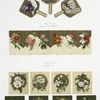 Birthday, Easter and Valentine cards depicting fans and flowers.